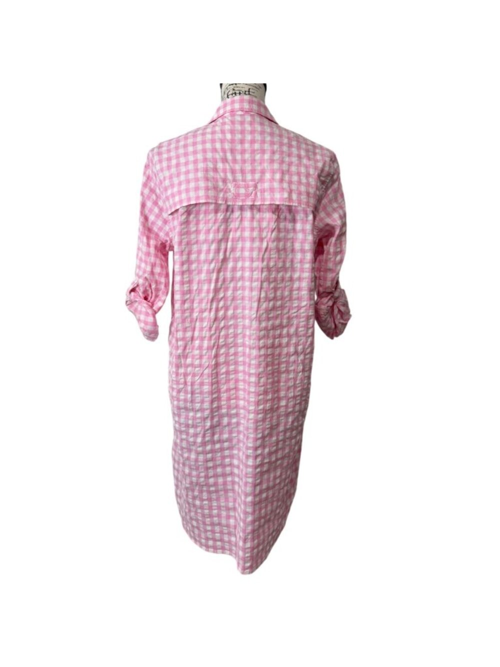 Vineyard Vines Womens Size 10 Dress Hartley Harbor Button-Up Pink White Cover Up - Picture 3 of 8